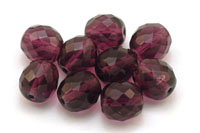 Schliffperlen Kugeln 10 mm amethyst dunkel - 10 Stk.