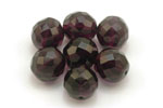 Schliffperlen Kugeln 12 mm amethyst dunkel - 10 Stk.