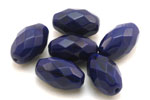 Schliffperle Olive 15 x 10 mm blau