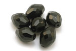 Schliffperle Olive 16 x 12 mm schwarz