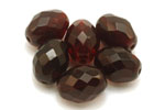 Schliffperle Olive 13 x 10 mm rot dunkel